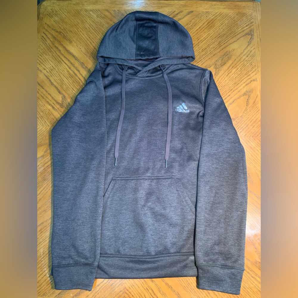 Adidas ClimaWarm Men's Hoodie Size Small Black Fleece Lined Outdoor Active Logo